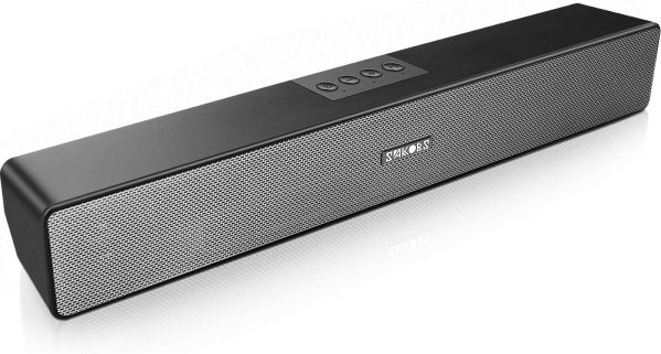 Computer Speakers, SAKOBS Bluetooth 5.0 Wireless PC Sound Bar, Stereo ...