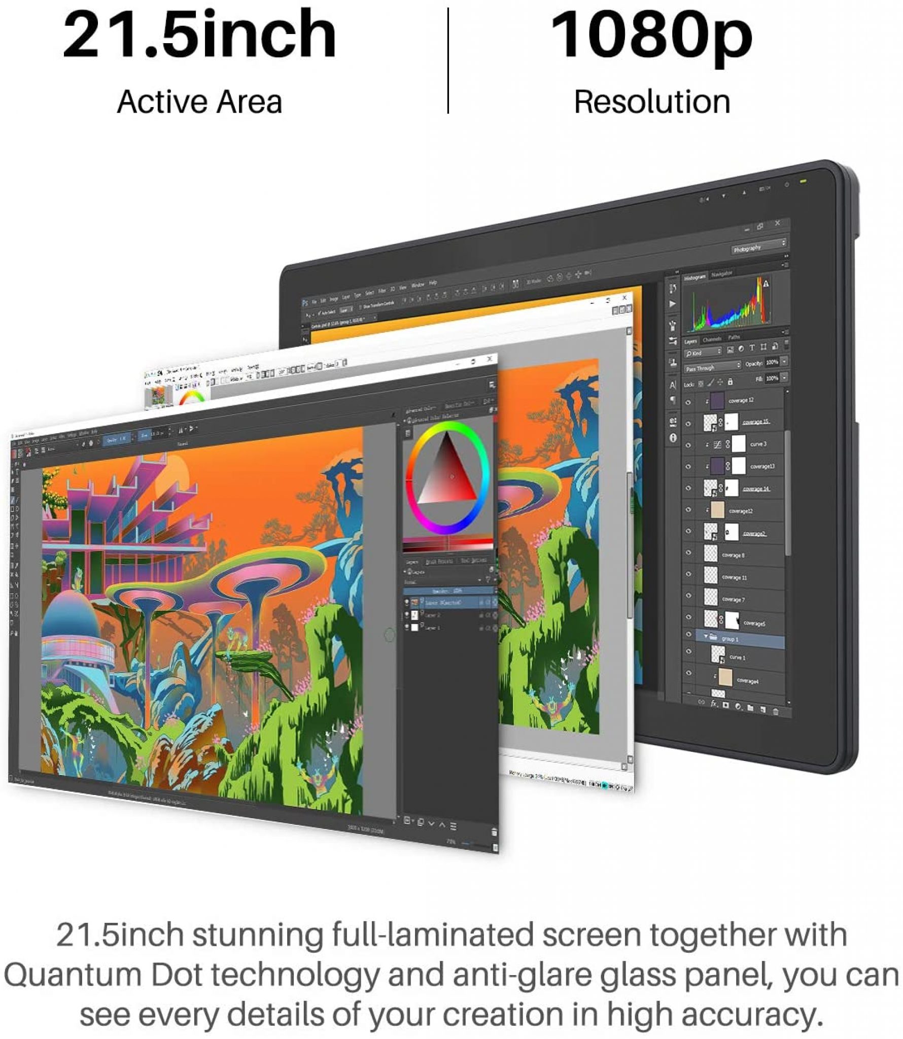 graphic design tablet with screen under $200