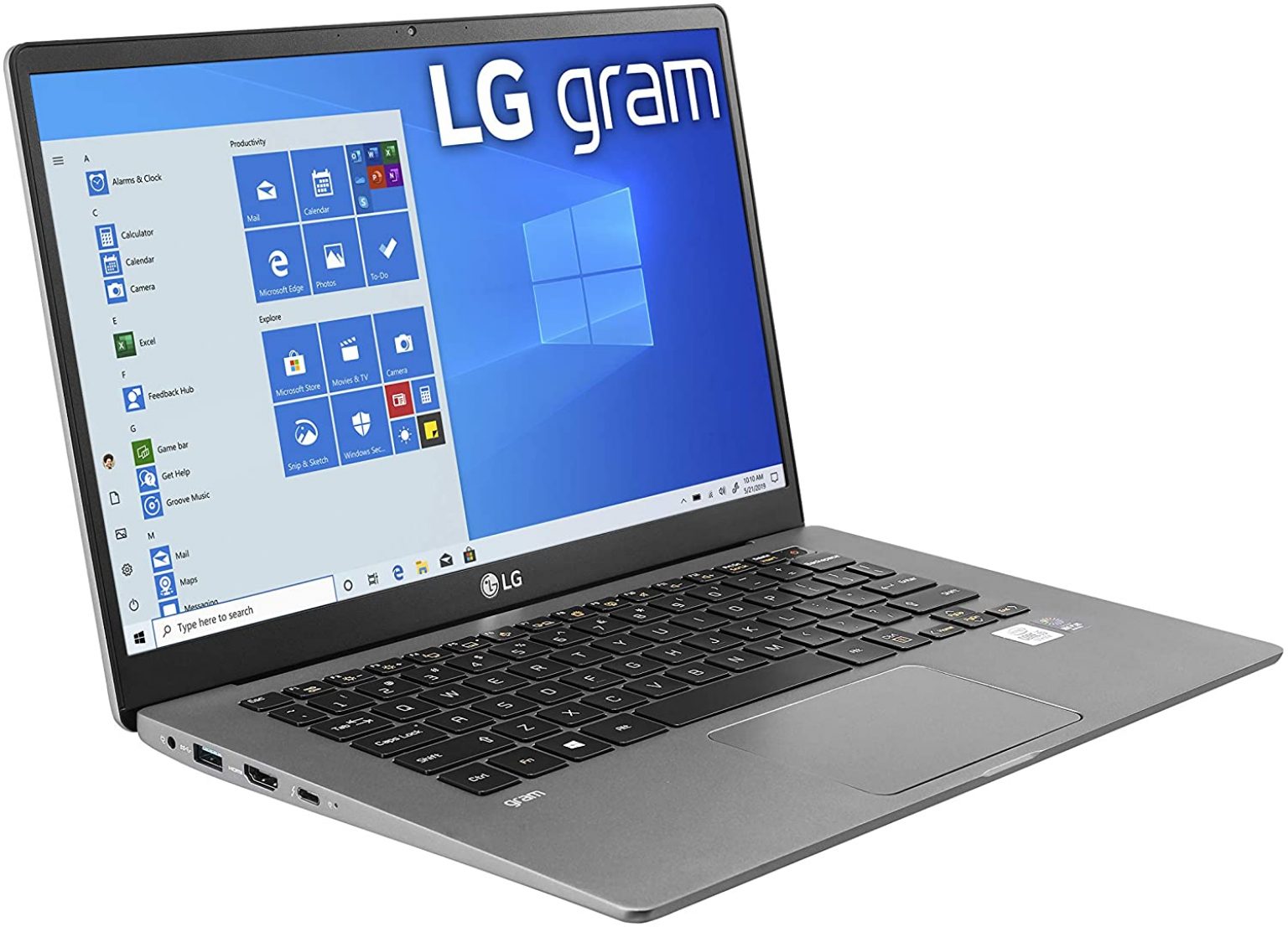 LG Gram Laptop - 14" Full HD IPS Display, Intel 10th Gen Core i7-1065G7