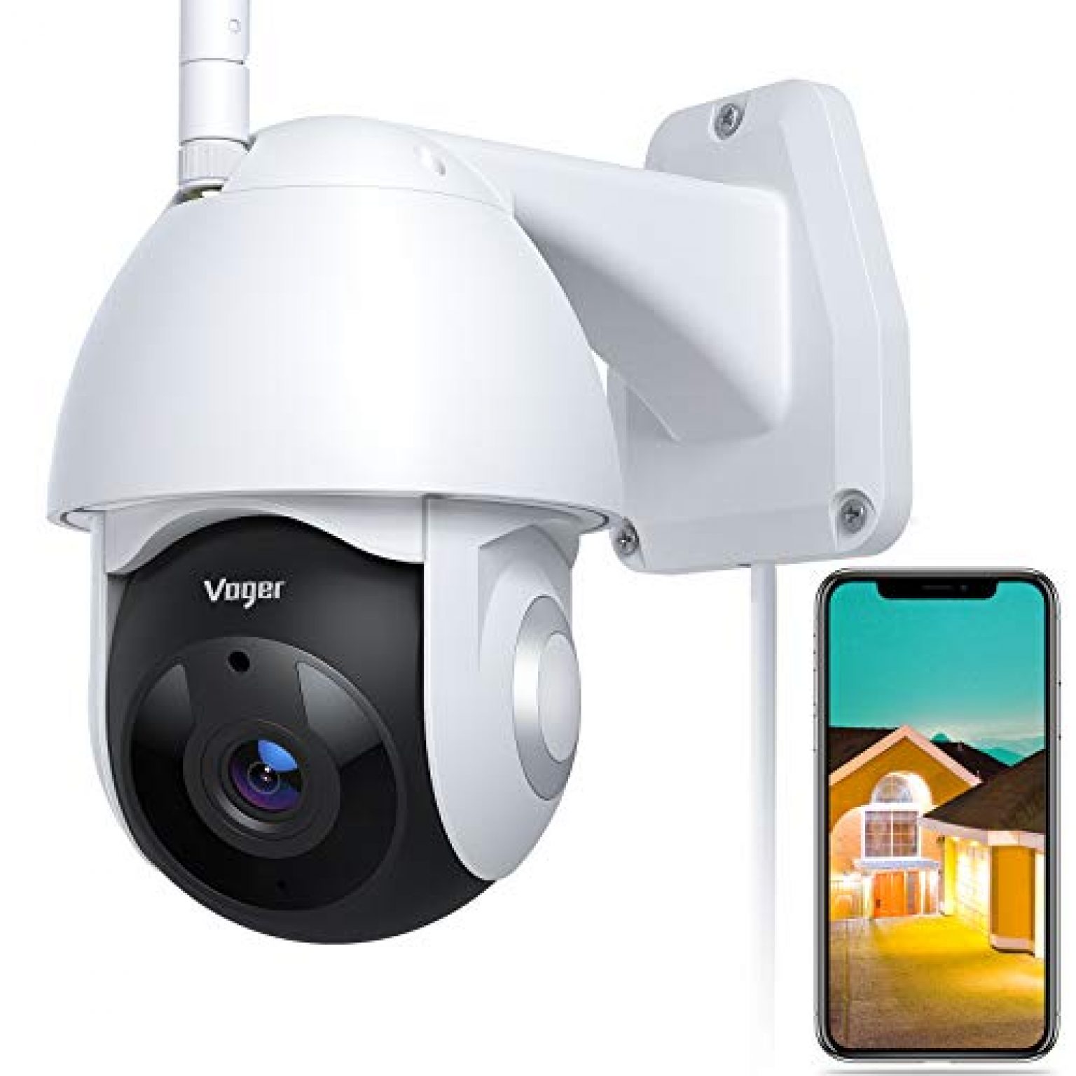 Security Camera Outdoor Voger 360 View WiFi Home Security Camera 