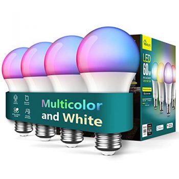 Smart Light Bulbs 4 Pack, Treatlife 2.4GHz Music Sync Color Changing