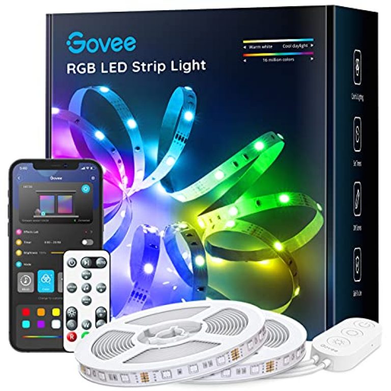 Govee 32.8ft Color Changing LED Strip Lights, Bluetooth LED Lights with ...