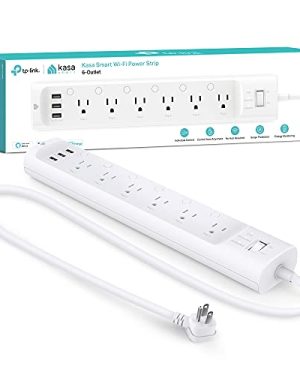 Kasa Smart Plug Power Strip HS300, Surge Protector with 6 Individually Controlled Smart Outlets and 3 USB Ports, Works with Alexa & Google Home, No Hub Required