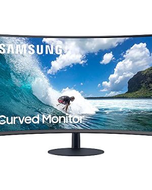 SAMSUNG T550 Series 27-Inch FHD 1080p Computer Monitor, 75Hz, Curved, Built-in Speakers, HDMI, Display Port, FreeSync (LC27T550FDNXZA)