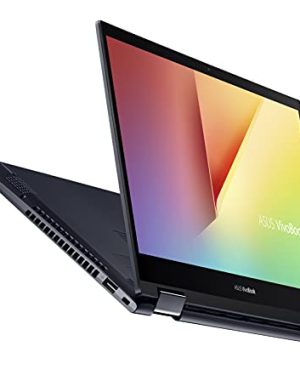 ASUS VivoBook Flip 14 Thin and Light 2-in-1 Laptop, 14” FHD Touch Display, AMD Ryzen 7 5700U, 8GB RAM, 512GB SSD, Stylus, Windows 10 Home, Fingerprint Reader, Bespoke Black, TM420UA-DS71T