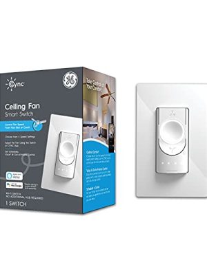 GE CYNC Ceiling Fan Smart Switch, Wi-Fi Enabled, Alexa and Google Assistant Compatible, No Hub Required, Neutral Wire Required