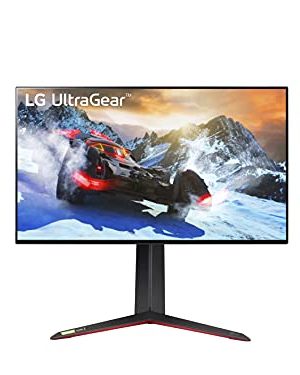 LG 27GP950-B 27” Ultragear UHD (3840 x 2160) Nano IPS Gaming Monitor w/ 1ms Response Time & 144Hz Refresh Rate, NVIDIA G-SYNC Compatible with AMD FreeSync Pro, DCI-P3 98% VESA DisplayHDR 600 - Black