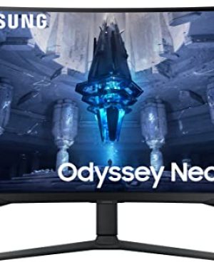 SAMSUNG 32" Odyssey Neo G7 4K UHD 165Hz 1ms G-Sync 1000R Curved Gaming Monitor, Quantum HDR2000, AMD FreeSync Premium Pro, Ultrawide Game View, DisplayPort, HDMI, Height Adjustable Stand, Black, 2022