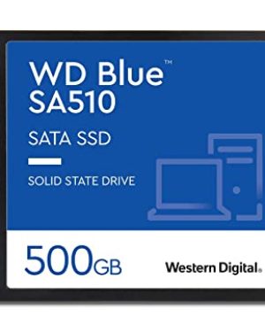 Western Digital 500GB WD Blue SA510 SATA Internal Solid State Drive SSD - SATA III 6 Gb/s, 2.5"/7mm, Up to 560 MB/s - WDS500G3B0A