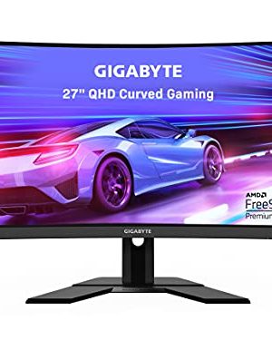 GIGABYTE G32QC A (32" 165Hz 1440P Curved Gaming Monitor, 2560 x 1440 VA 1500R Display, 1ms (MPRT) Response Time, 93% DCI-P3, VESA Display HDR400, FreeSync Premium Pro