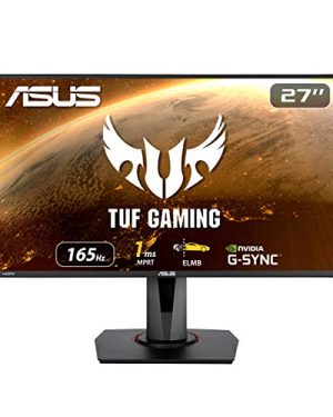 ASUS TUF Gaming 27” 1080P Monitor (VG279QR) - Full HD, IPS, 165Hz (Supports 144Hz), 1ms, Extreme Low Motion Blur, G-SYNC Compatible, Shadow Boost, VESA Mountable, DisplayPort, HDMI, Height Adjustable