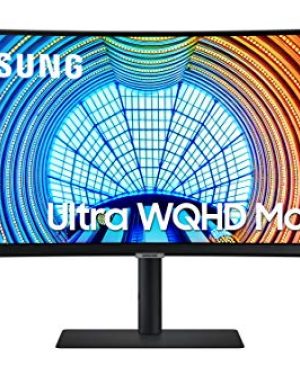 SAMSUNG 34” S65UA Series Computer Monitor, Ultrawide QHD Screen, HDR10, 100Hz, Curved, USB- C, Adjustable Stand, Intelligent Eye Care, LS34A650UXNXGO, Black