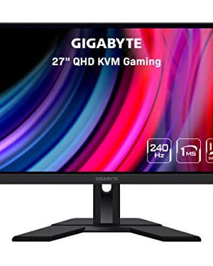 GIGABYTE M27Q X 27" 240Hz 1440P -KVM Gaming -Monitor, 2560 x 1440 SS IPS Display, 1ms (MPRT) Response Time, 92% DCI-P3, 1x Display Port 1.4, 2x HDMI 2.0, 2x USB 3.0, 1x USB Type-C