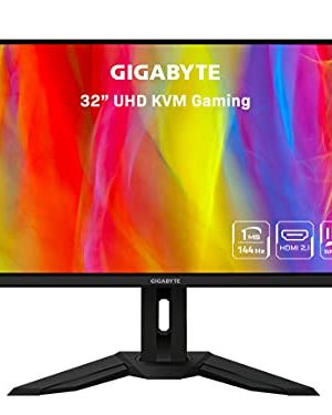 GIGABYTE M32U 32" 144Hz 4K FreeSync Compatible Gaming Monitor, SS IPS, 3840x2160 Display, 1ms Response Time (MPRT), 1x Display Port 1.4, 2x HDMI 2.1, 3x USB 3.0, 1x USB Type C