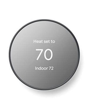 Google Nest Thermostat - Smart Thermostat for Home - Programmable Wifi Thermostat - Charcoal