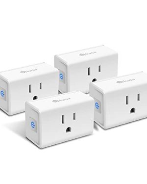 Kasa Smart Plug Mini 15A, Smart Home Wi-Fi Outlet Works with Alexa, Google Home & IFTTT, No Hub Required, UL Certified, 2.4G WiFi Only, White, 4 Count (Pack of 1)