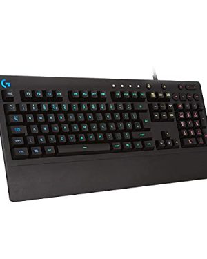 Logitech G213 Prodigy Gaming Keyboard, LIGHTSYNC RGB Backlit Keys, Spill-Resistant, Customizable Keys, Dedicated Multi-Media Keys – Black