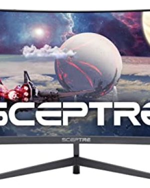 Sceptre 30-inch Curved Gaming Monitor 21:9 2560x1080 Ultra Wide Ultra Slim HDMI DisplayPort up to 200Hz Build-in Speakers, Metal Black (C305B-200UN1)