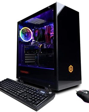 CYBERPOWERPC Gamer Master Gaming PC, AMD Ryzen 5 5600G 3.9GHz, GeForce RTX 3050 8GB, 16GB DDR4, 500GB NVMe PCIe SSD, 2TB HDD, WiFi & Win 11 Home (GMA890AV2), Black