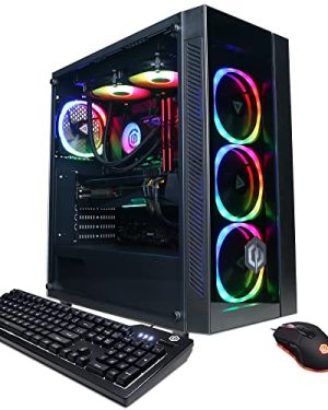 CYBERRPOWERPC Gamer Xtreme VR Gaming PC, Intel Core i7-12700KF 3.6GHz, GeForce RTX 3060 12GB, 16GB DDR4, 500GB PCI-E NVMe SSD, 2TB HDD, WiFi Ready & Win 11 Home (GXiVR8400A10), Black