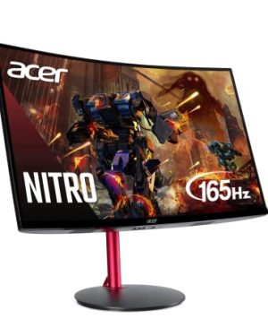 Nitro by Acer 27" Full HD 1920 x 1080 1500R Curve PC Gaming Monitor | AMD FreeSync Premium | 165Hz Refresh | 1ms (VRB) | ZeroFrame Design | 1 x Display Port 1.4 & 2 x HDMI 2.0 Ports ED270R Mbmiiphx