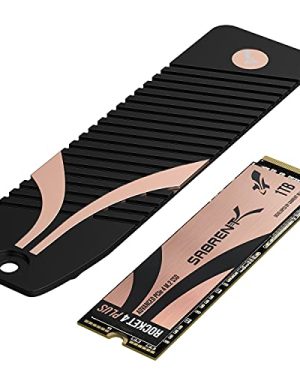 SABRENT 1TB Rocket 4 Plus NVMe 4.0 Gen4 PCIe M.2 Internal Extreme Performance SSD + M.2 NVMe Heatsink for The PS5 Console (SB-RKT4P-PSHS-1TB)