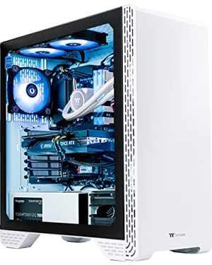 Thermaltake Glacier 360 Liquid-Cooled PC (AMD Ryzen 5 5600X, RTX 3060, 16GB RGB 3600Mhz DDR4 ToughRAM RGB Memory, 1TB NVMe M.2, WiFi, Win 10 Home) Gaming Desktop Computer S3WT-B550-G36-LCS