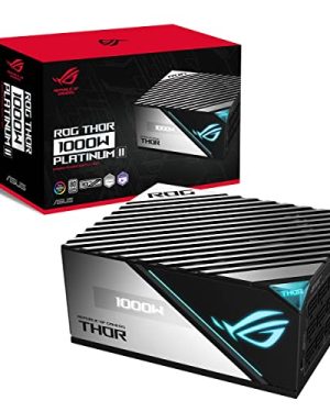 ASUS ROG Thor 1000W Platinum II Fully Modular Power Supply (1000 Watt, 80+ Platinum, Lambda A++ Certified, ROG Heatsinks, 135mm PWM Fan, 0dB Mode, OLED Panel, Sleeved Cables, Aura Sync)