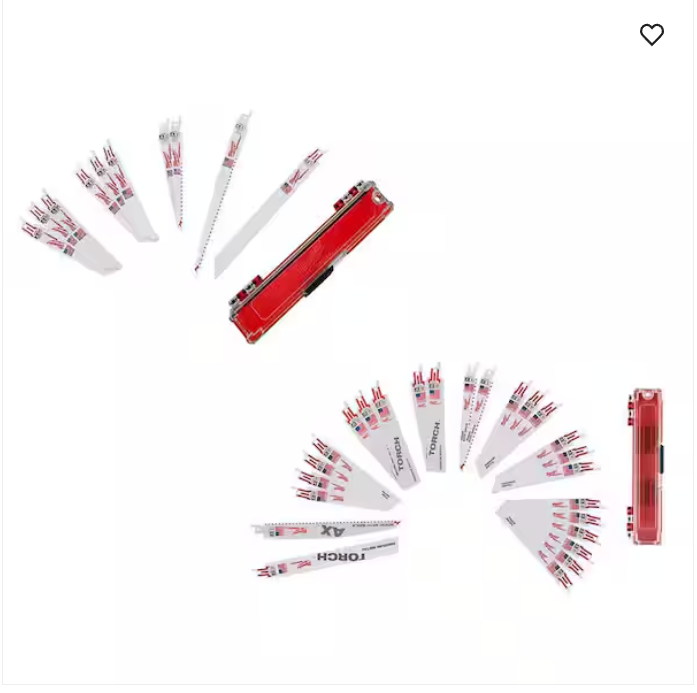 SAWZALL Demolition Nail-Embedded Wood and Metal Cutting Bi-Metal Reciprocating Saw Blade Set (25-Piece)