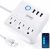 Smart Plug Power Strip Gosund 3 Smart Outlet Surge Protector Power Bar with 3 USB Charging Ports Work with Alexa Google Home, Multi Outlet Extender Support Remote Control, Timer & Schedule, 10A, White