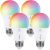 Sengled Smart Bulb, Color Changing Smart Bulbs Work with Alexa & Google Home, Alexa Light Bulb No Hub Required, A19 Multicolor WiFi Light Bulbs, High CRI>90, CEC Title 20, 60W Equivalent 800LM, 4 Pack