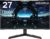 KOORUI 27-Inch Gaming Monitor, Fast VA Panel 2560 * 1440P, R1800, 144Hz, 1ms, DCI-P3 85%, DP+HDMI, Game Mode, Eye Protection, Rocker Button Three-Sided Narrow Bezel Design