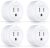 Esicoo Smart Plug ESICOO – Plug A Certified Compatible with Alexa, Echo & Google Home – Only WiFi 2.4G (4-PACK)