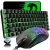 Gaming Keyboard and Mouse,3 in 1 Gaming Set,Blue LED Backlit Wired Gaming Keyboard,RGB Backlit 12000 DPI Lightweight Gaming Mouse with Honeycomb Shell,Large Mouse Pad for PC Game