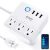Gosund Smart Power Strip Works with Alexa Google Home, Smart Plug USB WiFi Surge Protector Multi Outlet Extender, 4ft Extension Cord, 3 USB 3 Charging Ports for Home Office Desk Tablets 10A, White
