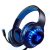 Pacrate Gaming Headset for PS4 PC Xbox One Headset with Microphone Noice Cancelling Stereo Surround Sound Headphone with LED Light Intense Bass for PC Laptop Mac (Black Blue)