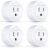 Smart Plug Amysen – A Certified & Alexa, Echo & Google Home – Only WiFi 2.4G (4- Pack) (B LED Yellow)