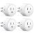 Smart Plugs That Work with Alexa Echo Google Home for Voice Control, Aoycocr Smart Home Mini WiFi Outlet with Timer Remote Control Function, No Hub Required, ETL FCC Listed 4 Pack, 2.4GHz Network